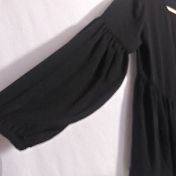 Banana Republic X Olivia Palermo Black Empire Sleek Blouse Top Size Small - Picture 6 of 9